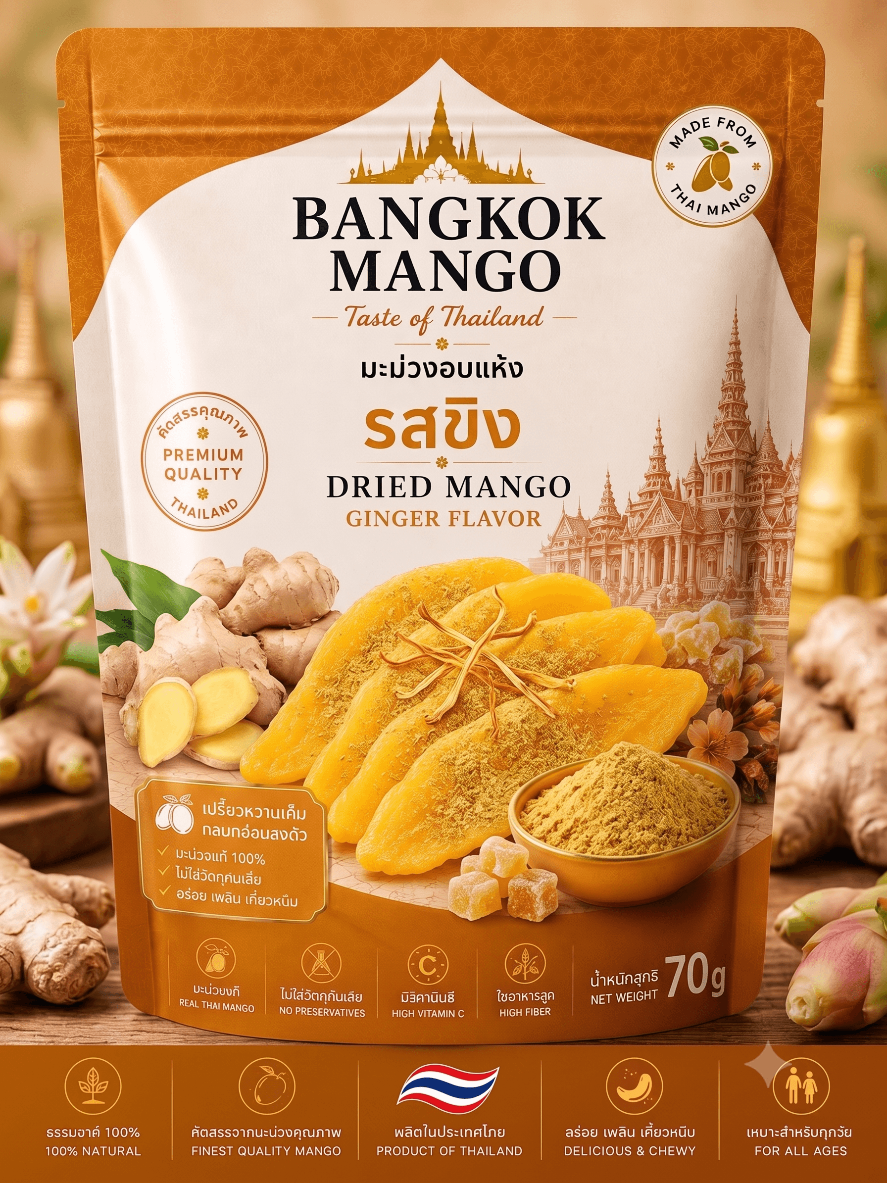 Ginger dried mango