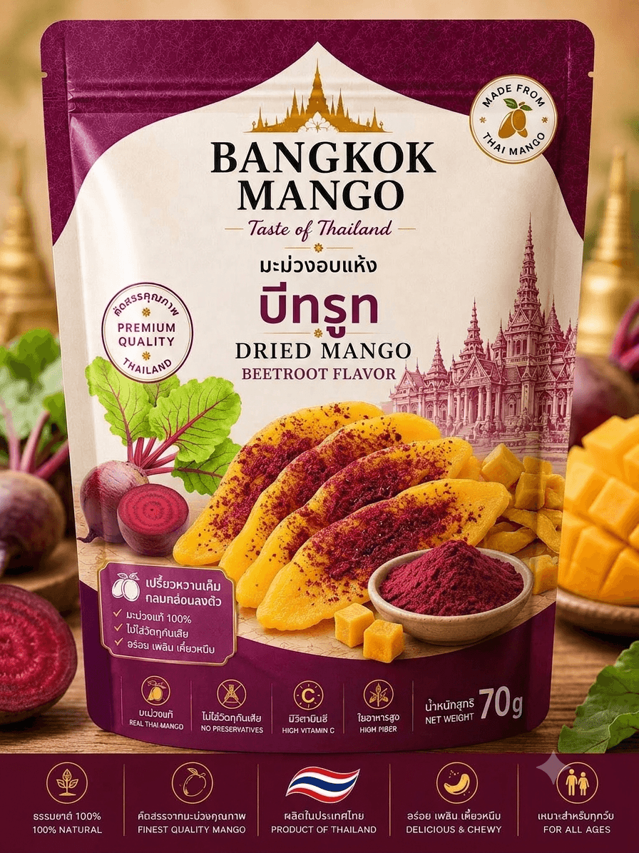 Beetroot dried mango